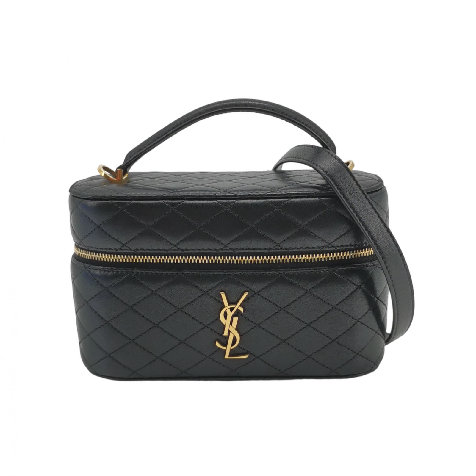 Saint Laurent Gaby Zip Around Vanity Bag Quilted Leather — photo 1 of 19