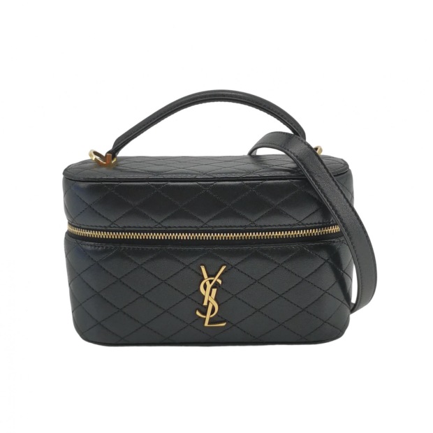 Saint Laurent Gaby Zip Around Vanity Bag Quilted Leather — pre-owned, Vierlot