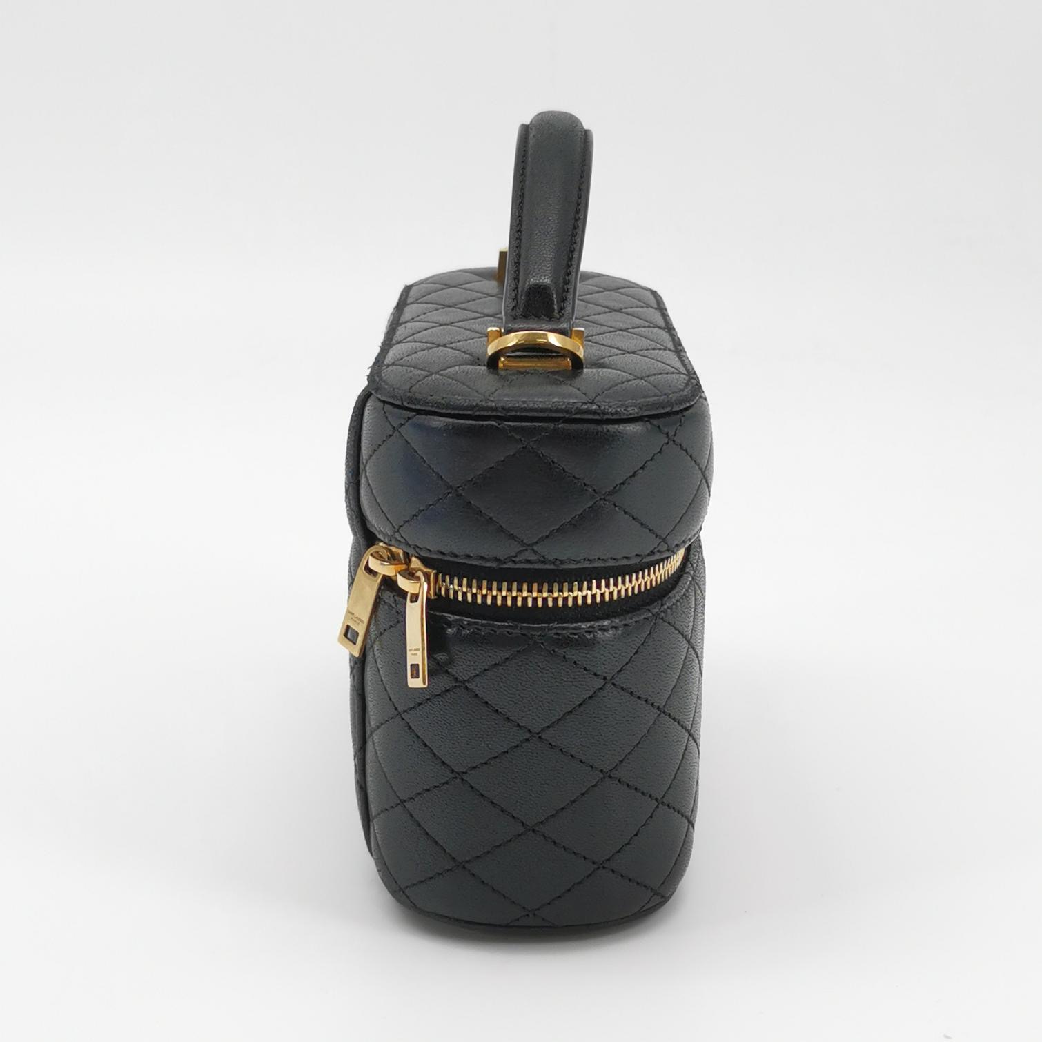 Saint Laurent Gaby Zip Around Vanity Bag Quilted Leather — photo 5 of 19