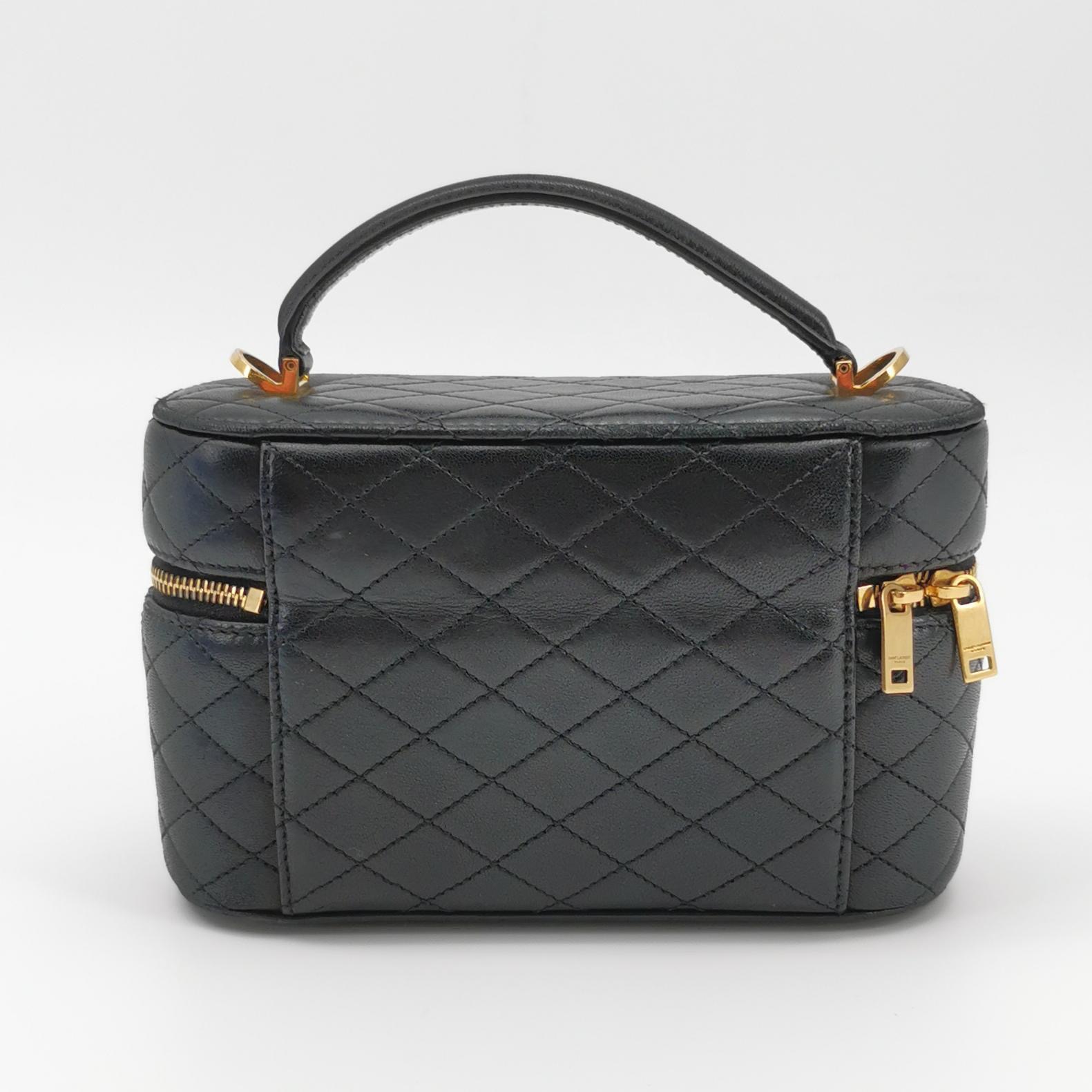 Saint Laurent Gaby Zip Around Vanity Bag Quilted Leather — photo 3 of 19
