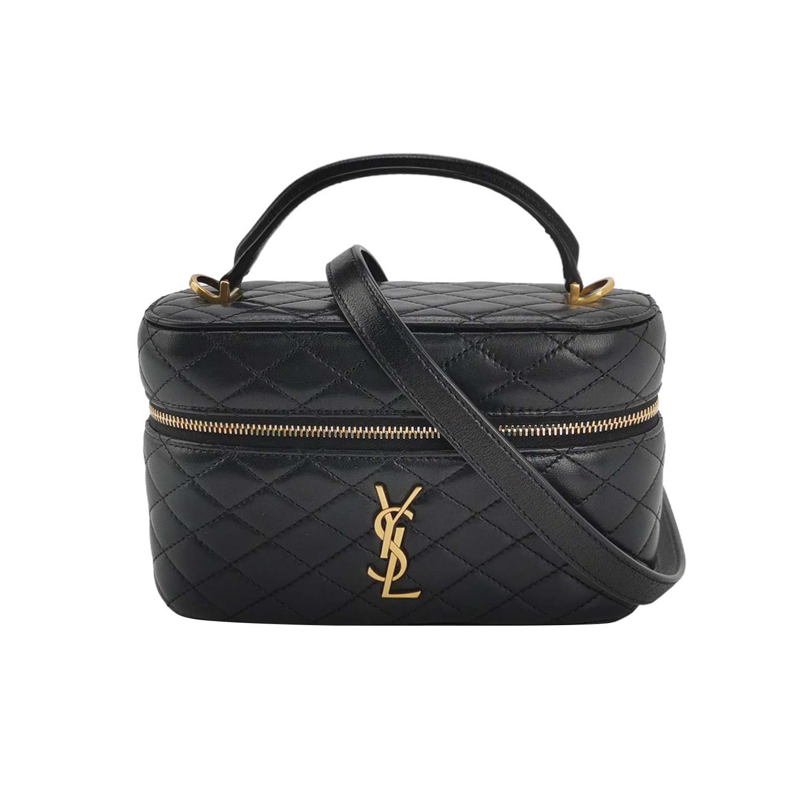 Saint Laurent Gaby Zip Around Vanity Bag Quilted Leather — photo 1 of 16