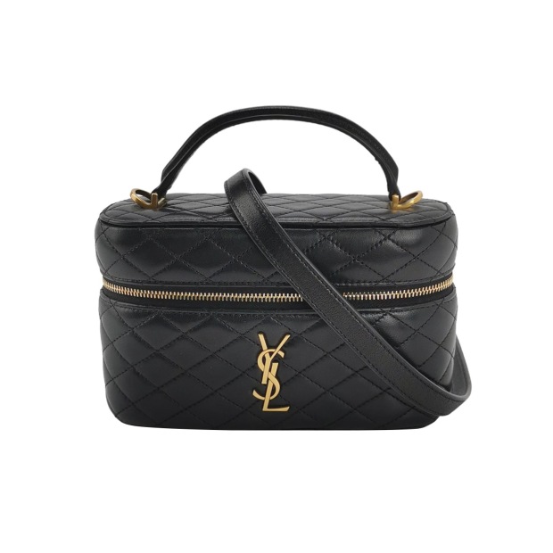 Saint Laurent Gaby Zip Around Vanity Bag Quilted Leather — pre-owned, Vierlot
