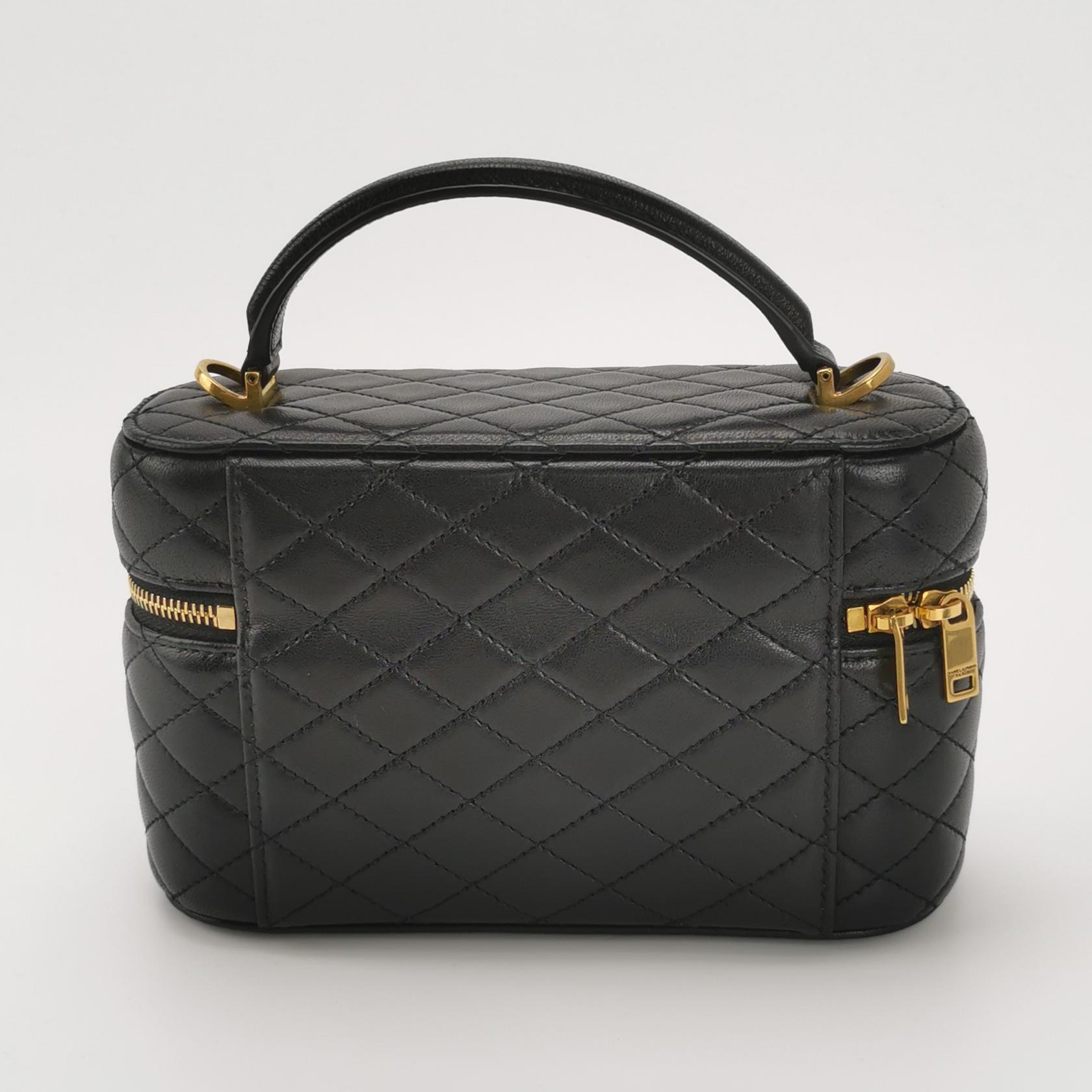 Saint Laurent Gaby Zip Around Vanity Bag Quilted Leather — photo 3 of 16