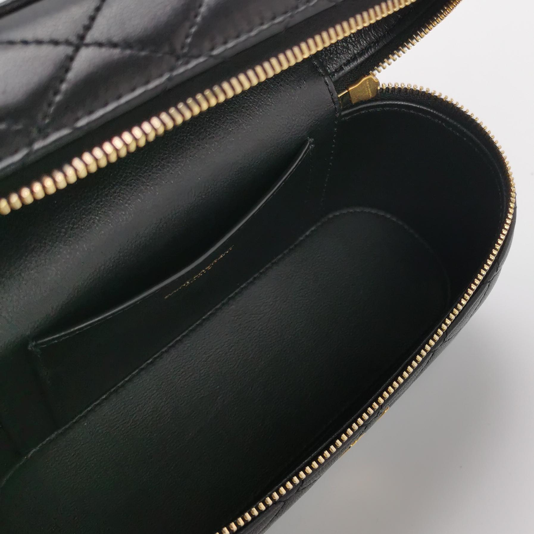 Saint Laurent Gaby Zip Around Vanity Bag Quilted Leather — photo 7 of 16