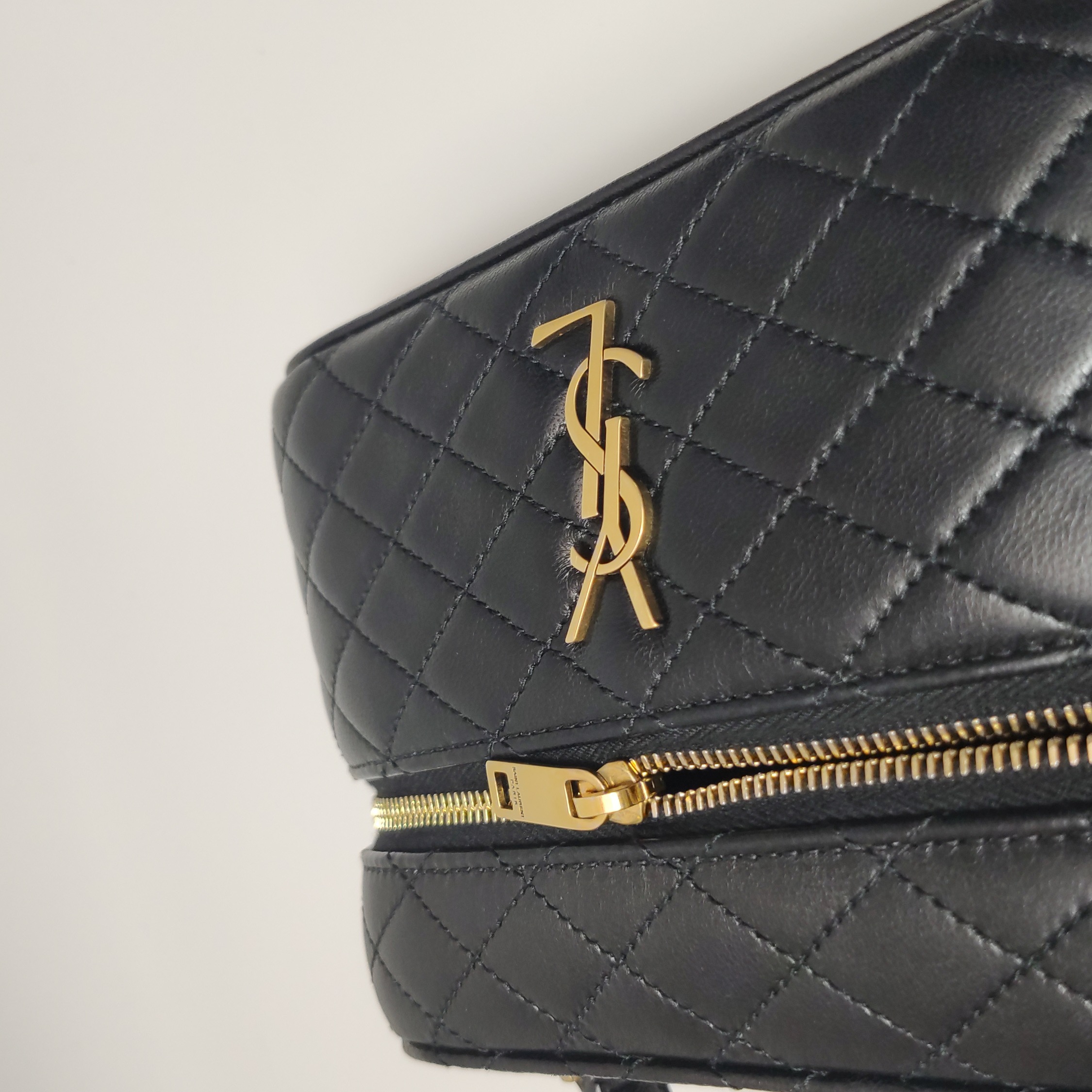 Saint Laurent Gaby Zip Around Vanity Bag Quilted Leather — photo 10 of 16