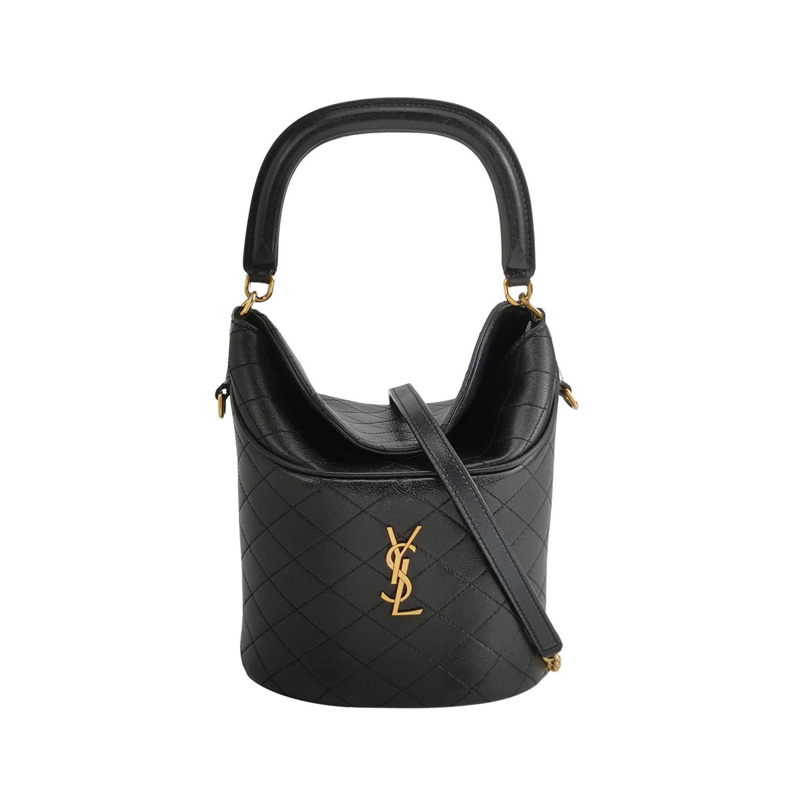 Saint Laurent Gaby Chain Bucket Bag Quilted Leather Mini — photo 1 of 15