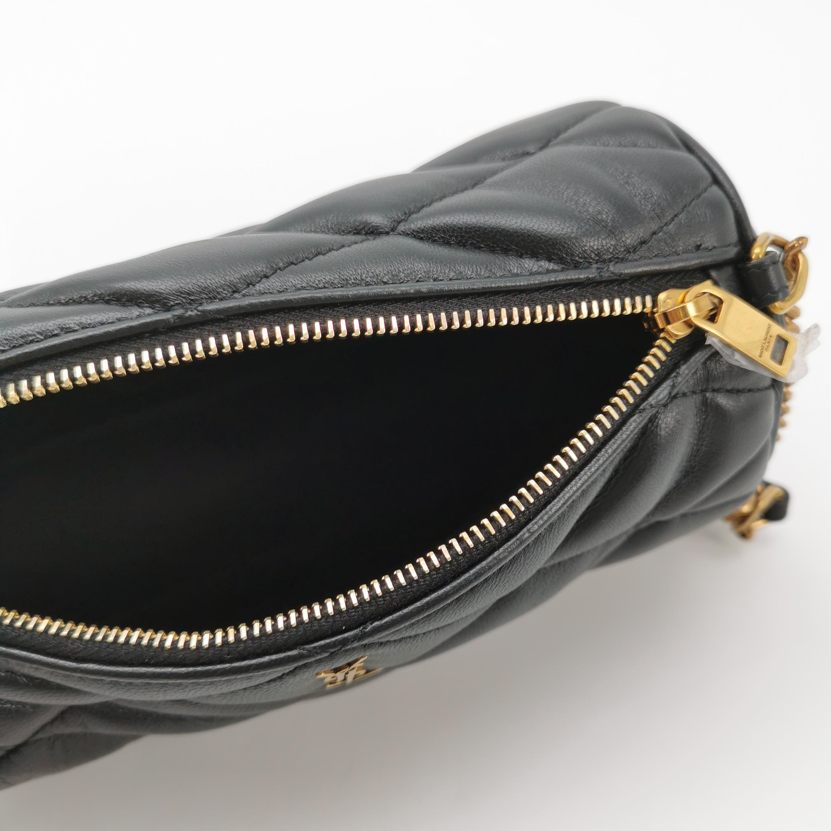 Saint Laurent Sade Tube Bag Quilted Leather Mini — photo 7 of 15