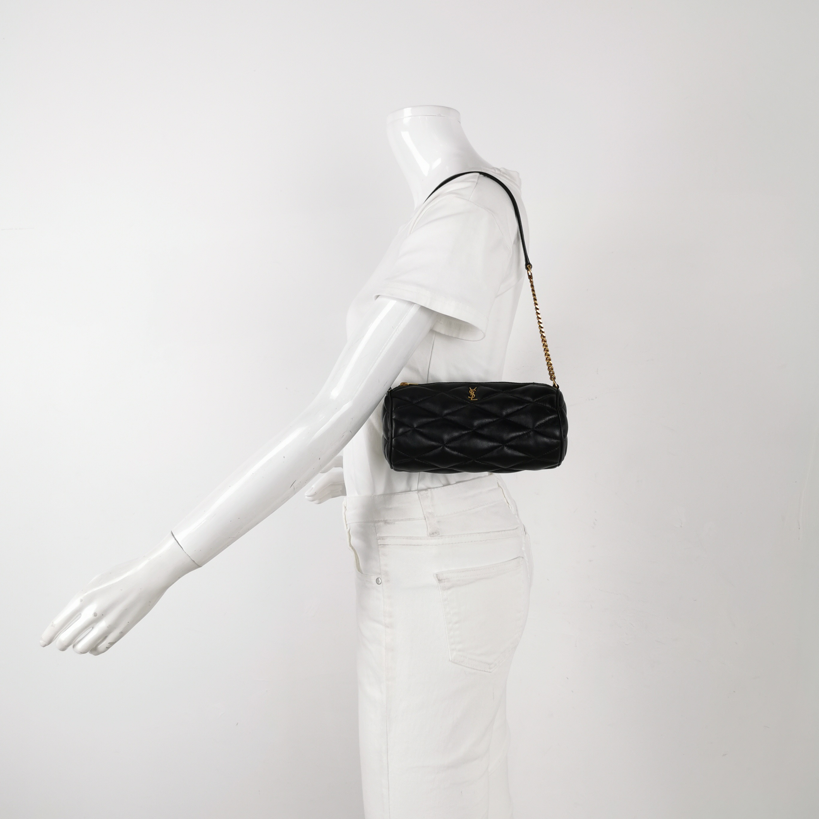 Saint Laurent Sade Tube Bag Quilted Leather Mini — alternate view