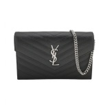 Saint Laurent Classic Monogram Envelope Satchel Matelasse Chevron Leather — thumbnail 1