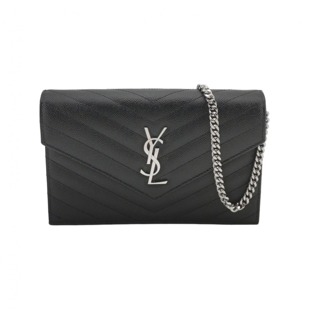 Saint Laurent Classic Monogram Envelope Satchel Matelasse Chevron Leather — pre-owned, Vierlot