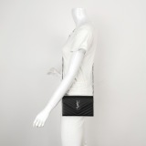 Saint Laurent Classic Monogram Envelope Satchel Matelasse Chevron Leather — thumbnail 2