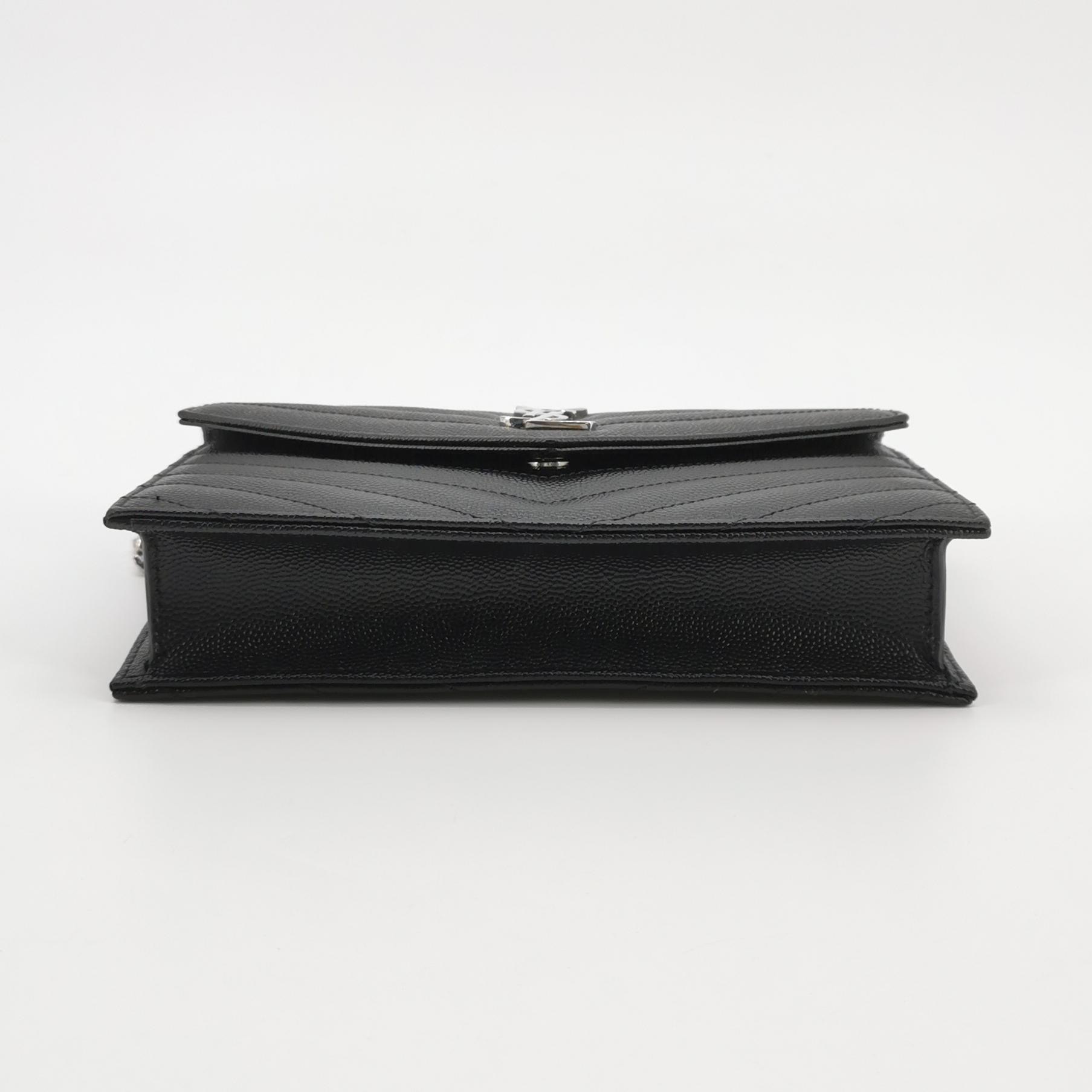 Saint Laurent Classic Monogram Envelope Satchel Matelasse Chevron Leather — photo 6 of 16