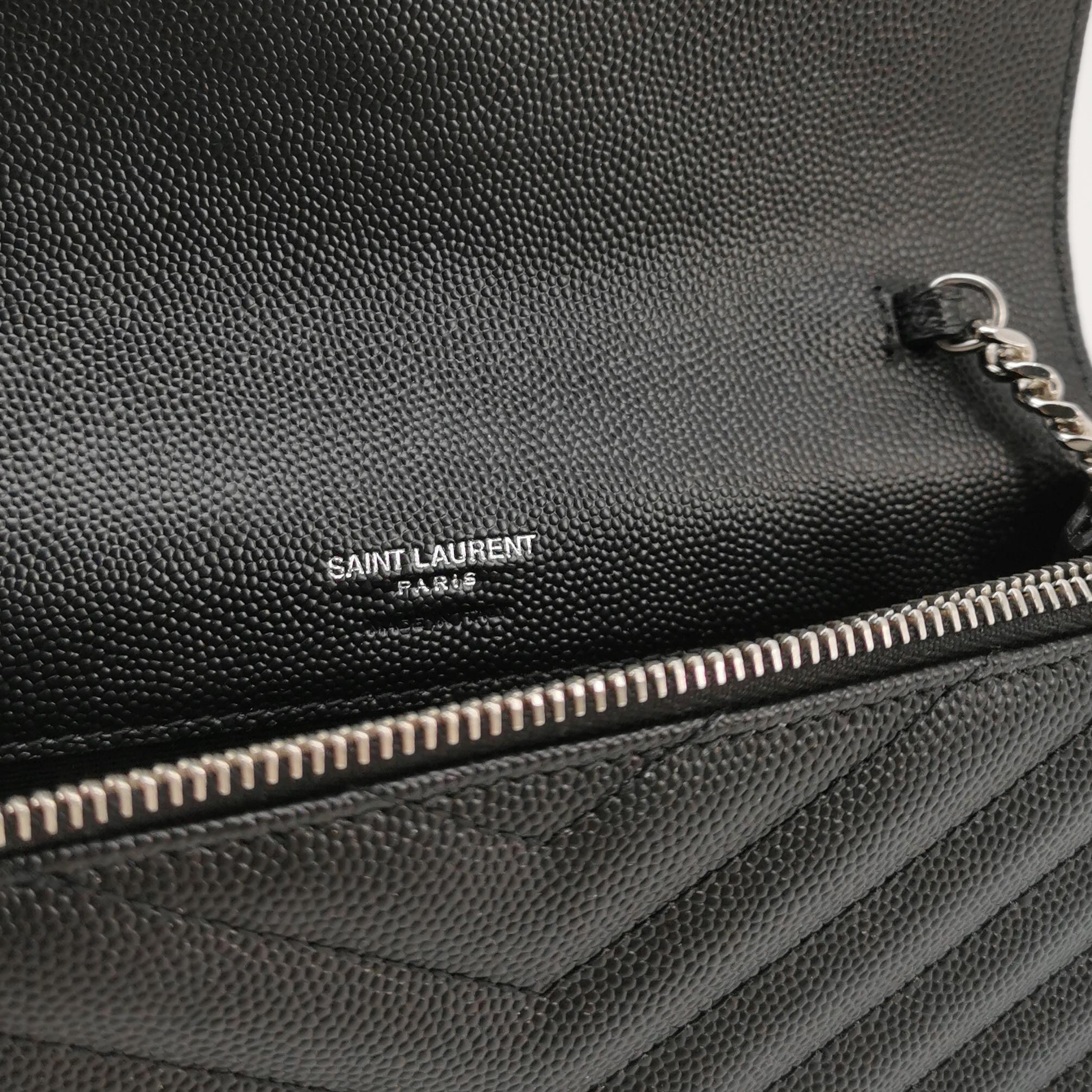 Saint Laurent Classic Monogram Envelope Satchel Matelasse Chevron Leather — photo 8 of 16
