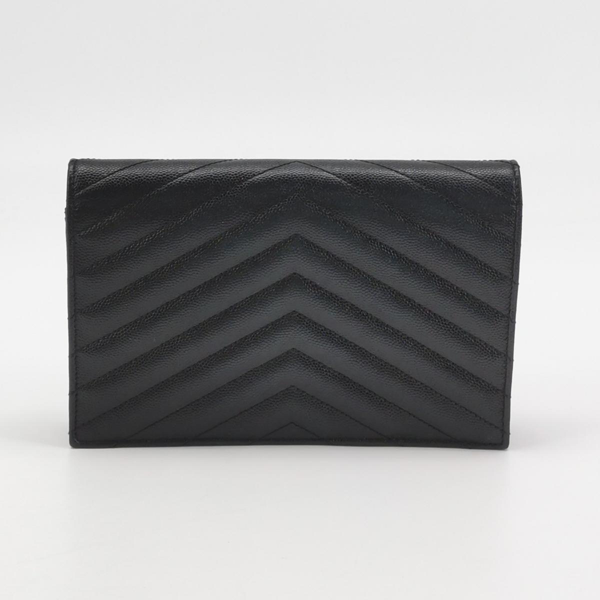 Saint Laurent Classic Monogram Envelope Satchel Matelasse Chevron Leather — alternate view