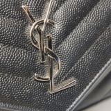 Saint Laurent Classic Monogram Envelope Satchel Matelasse Chevron Leather — thumbnail 9