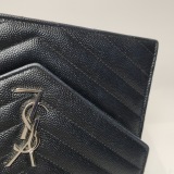 Saint Laurent Classic Monogram Envelope Satchel Matelasse Chevron Leather — thumbnail 10