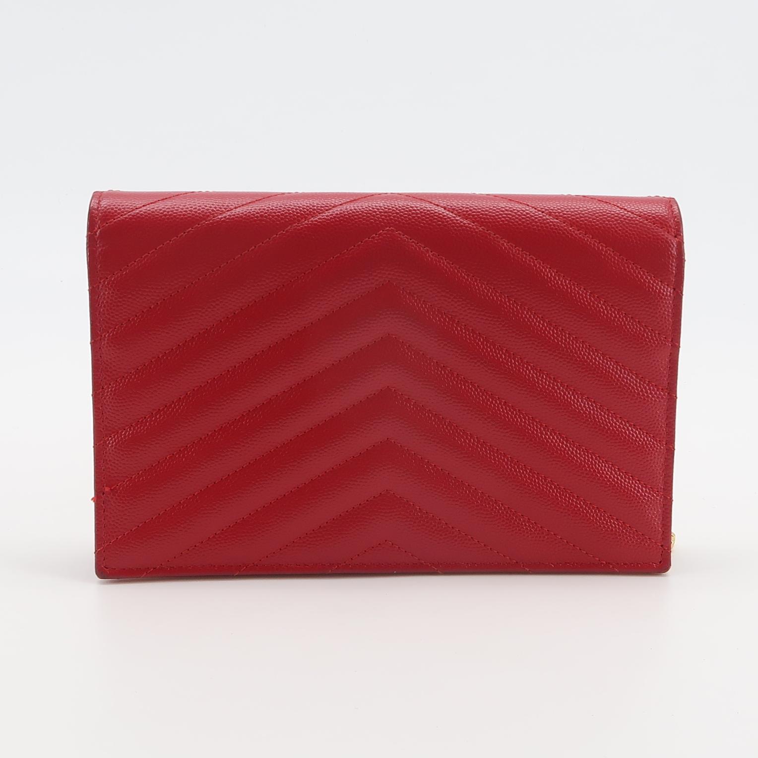 Saint Laurent Classic Monogram Envelope Satchel Matelasse Chevron Leather — photo 3 of 16
