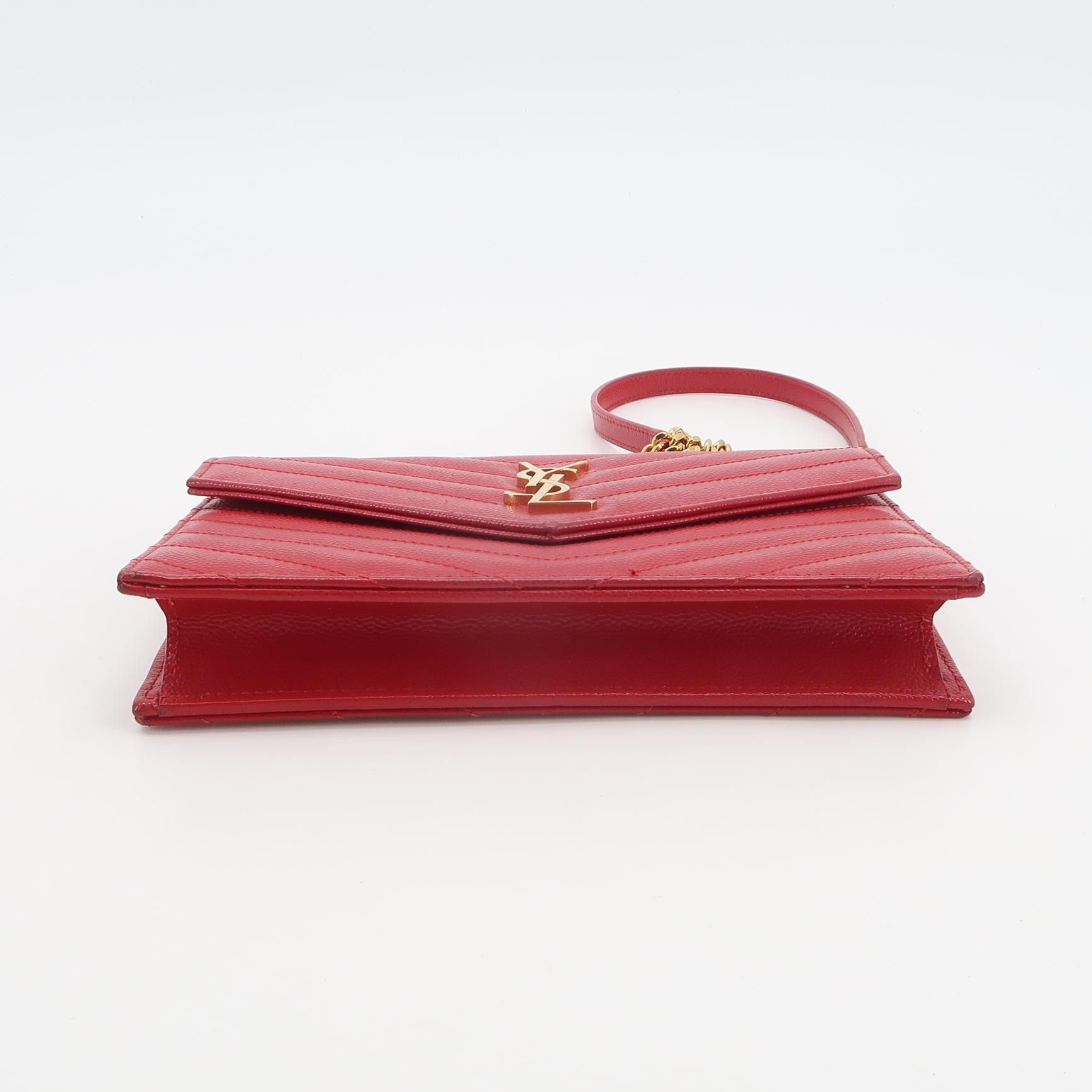 Saint Laurent Classic Monogram Envelope Satchel Matelasse Chevron Leather — photo 6 of 16