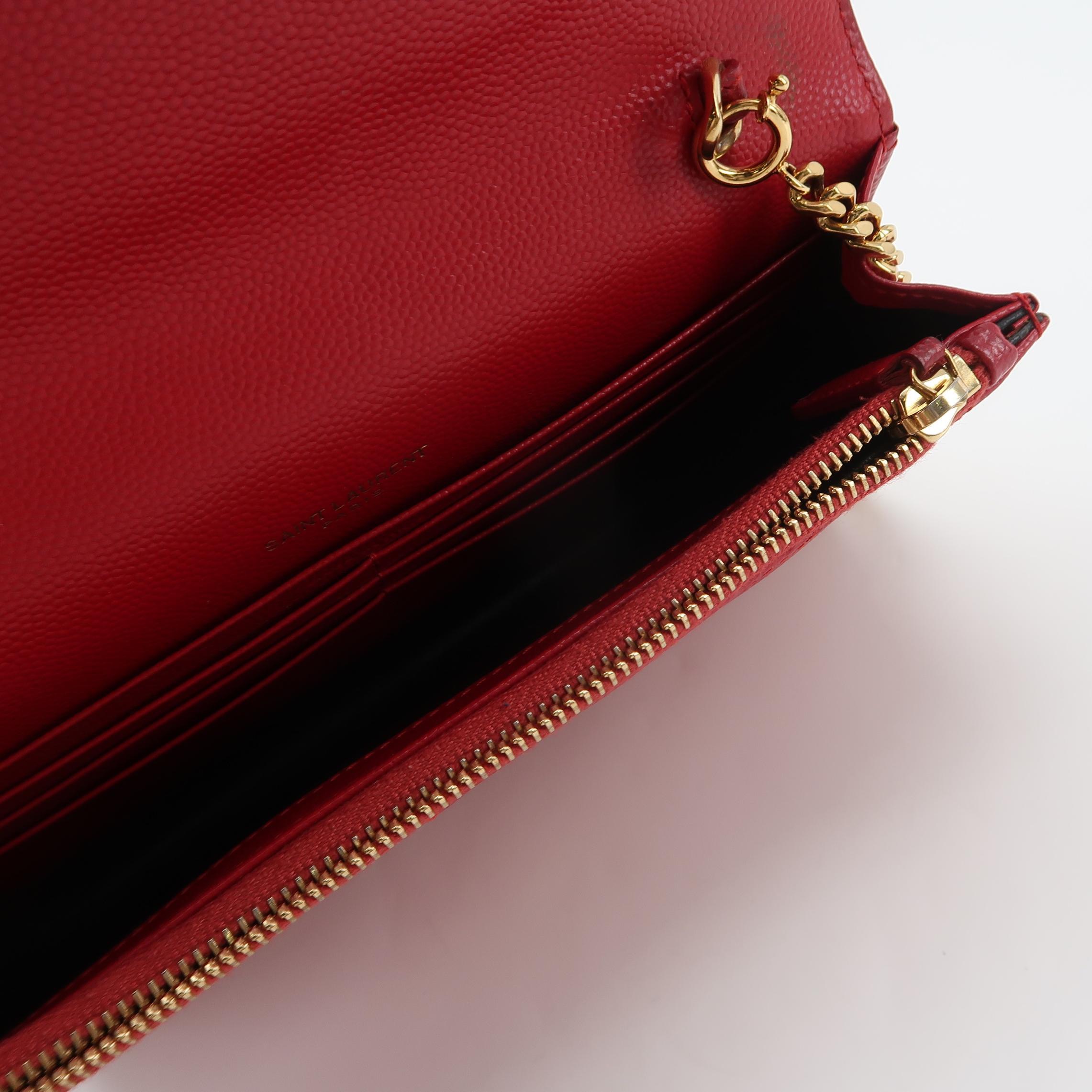 Saint Laurent Classic Monogram Envelope Satchel Matelasse Chevron Leather — photo 7 of 16