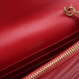 Saint Laurent Classic Monogram Envelope Satchel Matelasse Chevron Leather — thumbnail 8