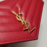 Saint Laurent Classic Monogram Envelope Satchel Matelasse Chevron Leather — thumbnail 9