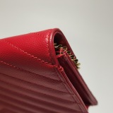 Saint Laurent Classic Monogram Envelope Satchel Matelasse Chevron Leather — thumbnail 13