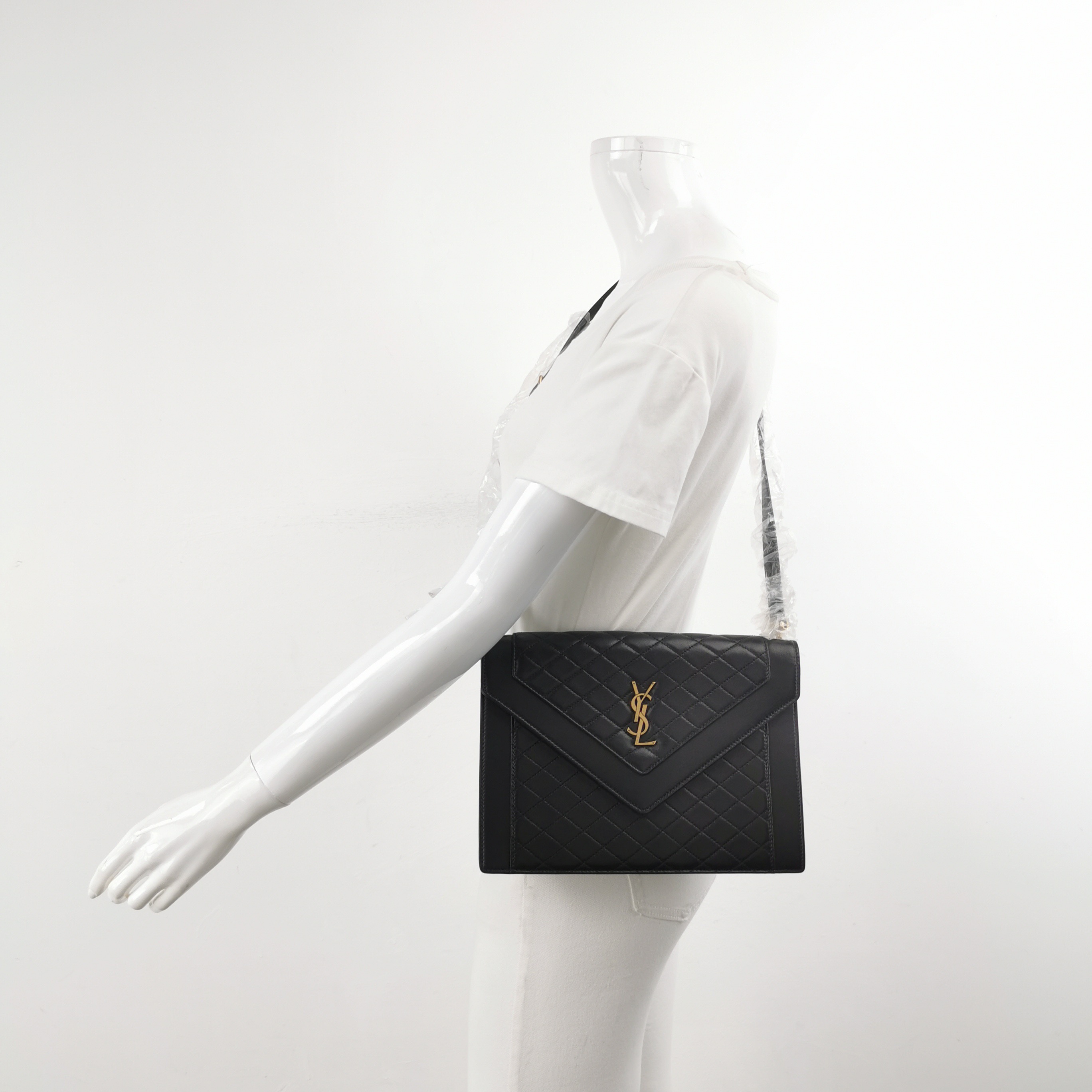Saint Laurent Gaby Envelope Satchel Quilted Leather — alternate view