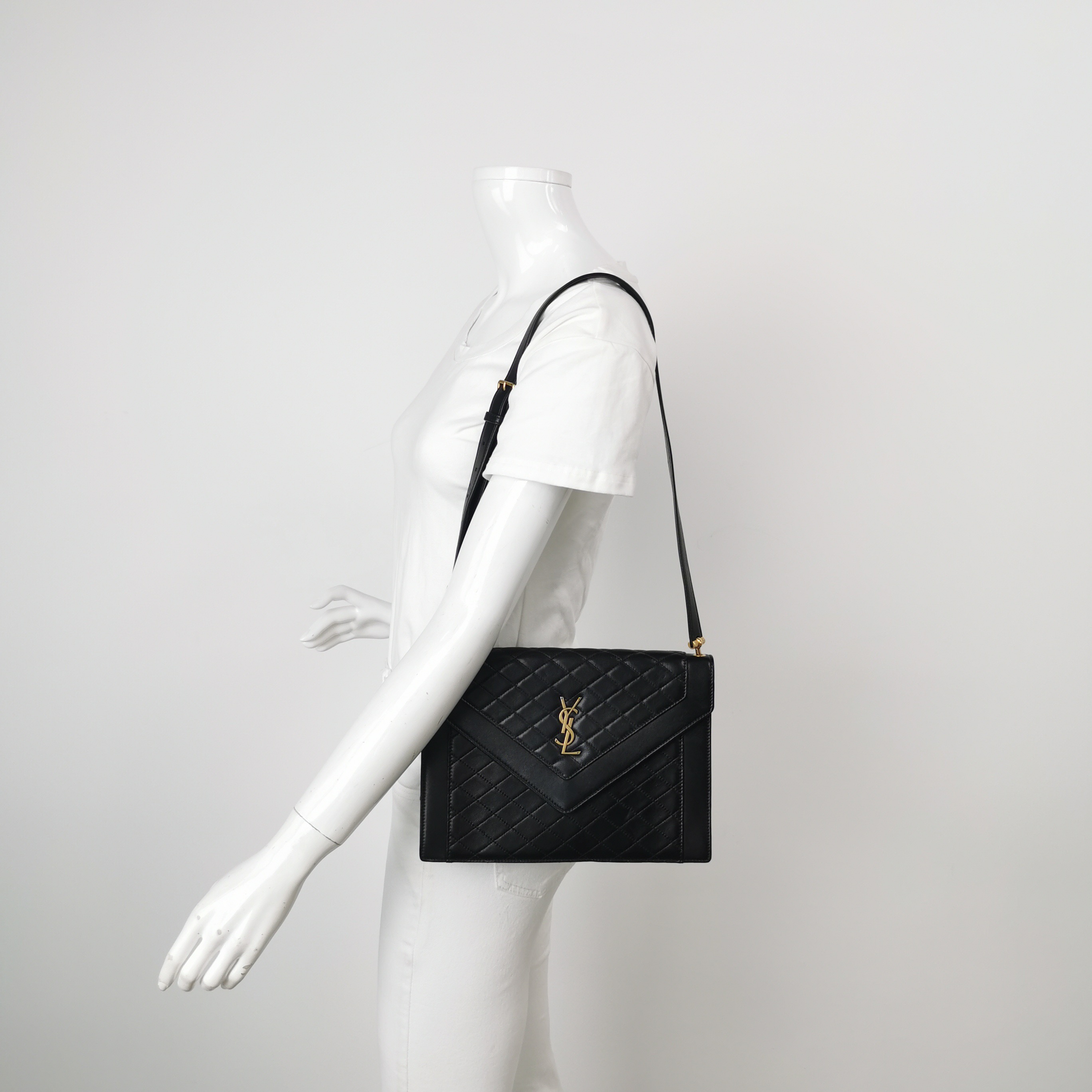Saint Laurent Gaby Envelope Satchel Quilted Leather — photo 3 of 17