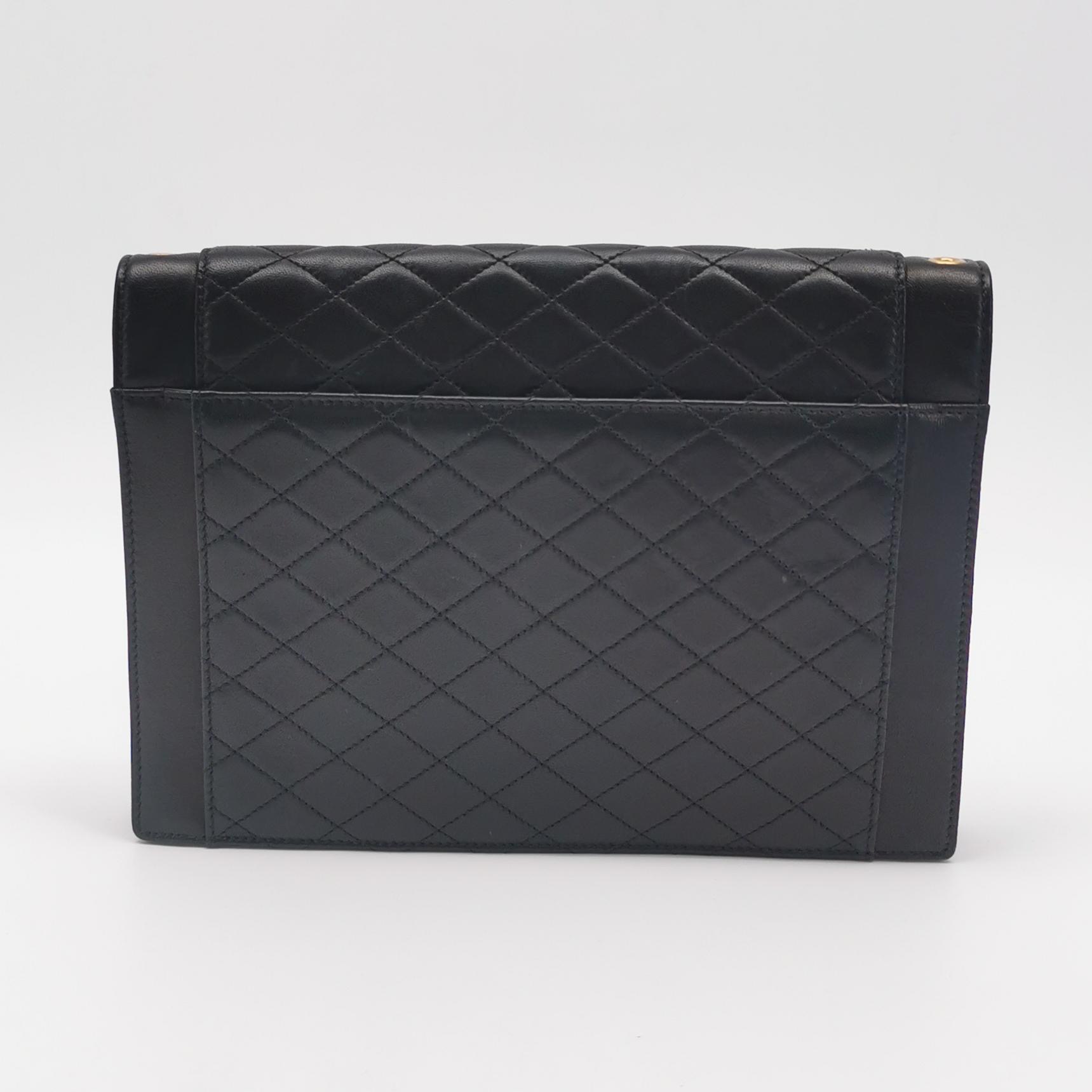 Saint Laurent Gaby Envelope Satchel Quilted Leather — alternate view