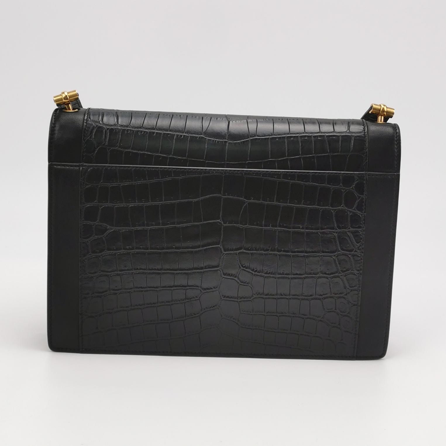 Saint Laurent Gaby Envelope Satchel Crocodile Embossed Leather — photo 3 of 19