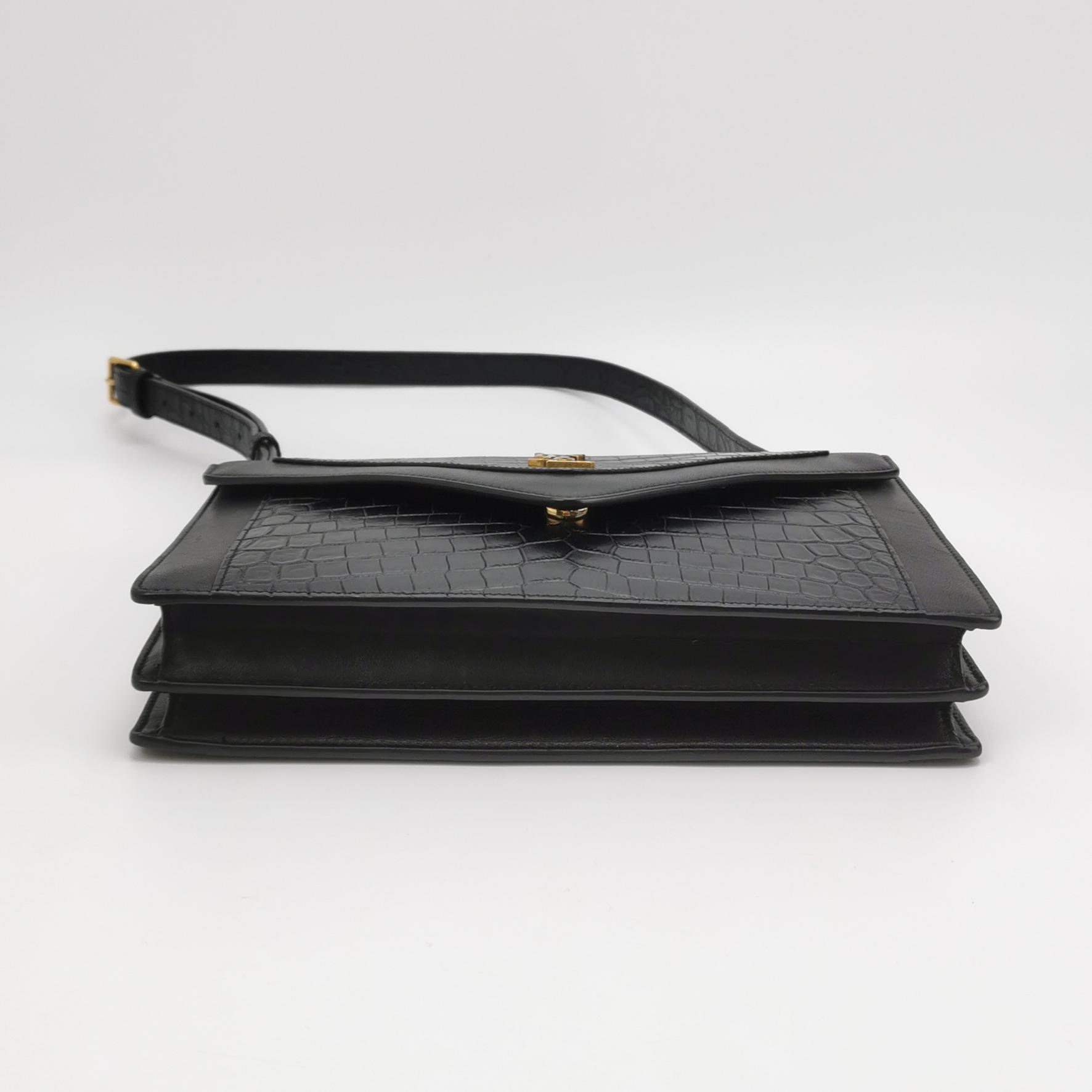 Saint Laurent Gaby Envelope Satchel Crocodile Embossed Leather — photo 6 of 19
