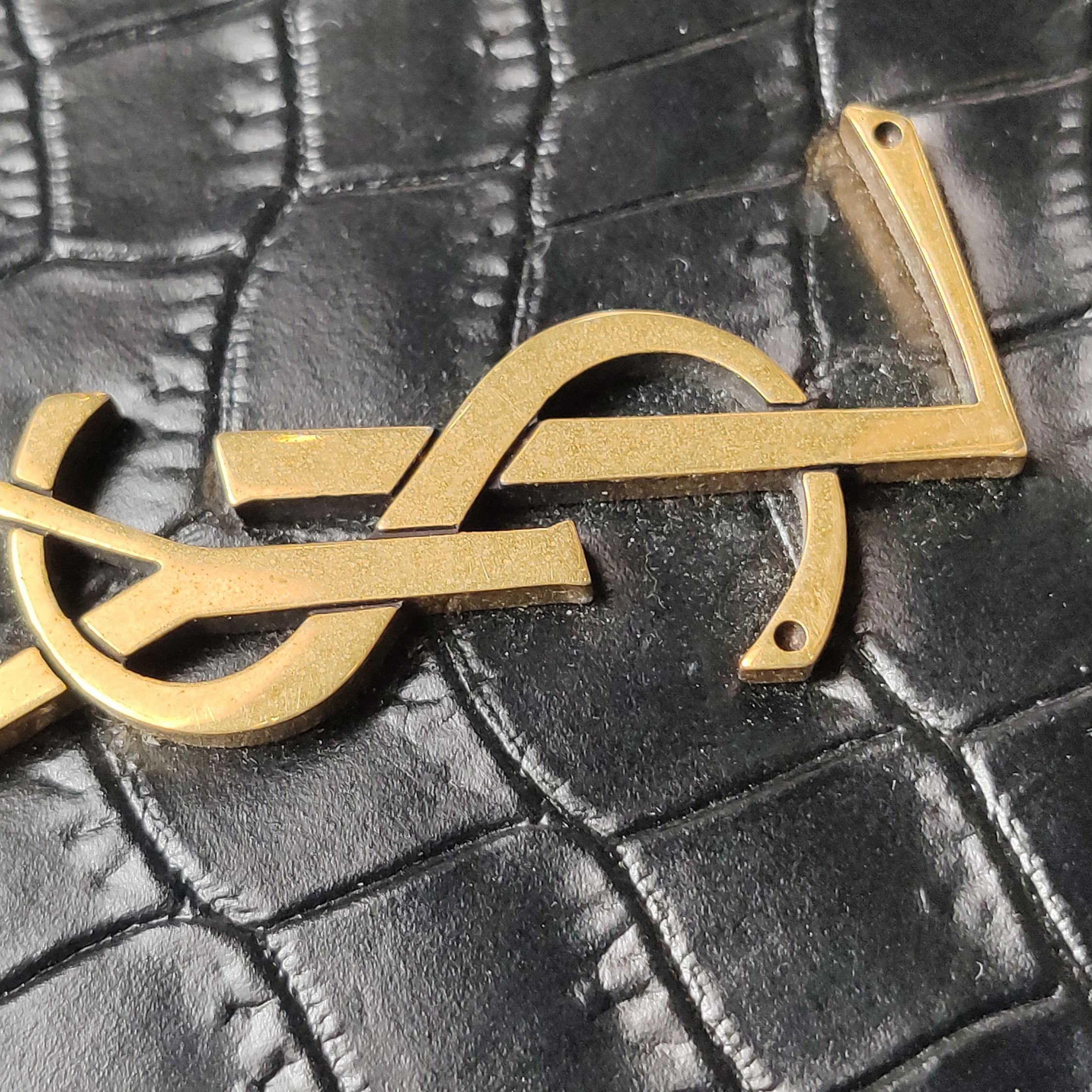 Saint Laurent Gaby Envelope Satchel Crocodile Embossed Leather — photo 9 of 19