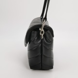 Saint Laurent Loulou Shoulder Bag Matelasse Chevron Leather Toy — thumbnail 5