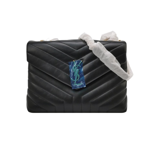 Saint Laurent Loulou Shoulder Bag Matelasse Chevron Leather Medium — pre-owned, Vierlot