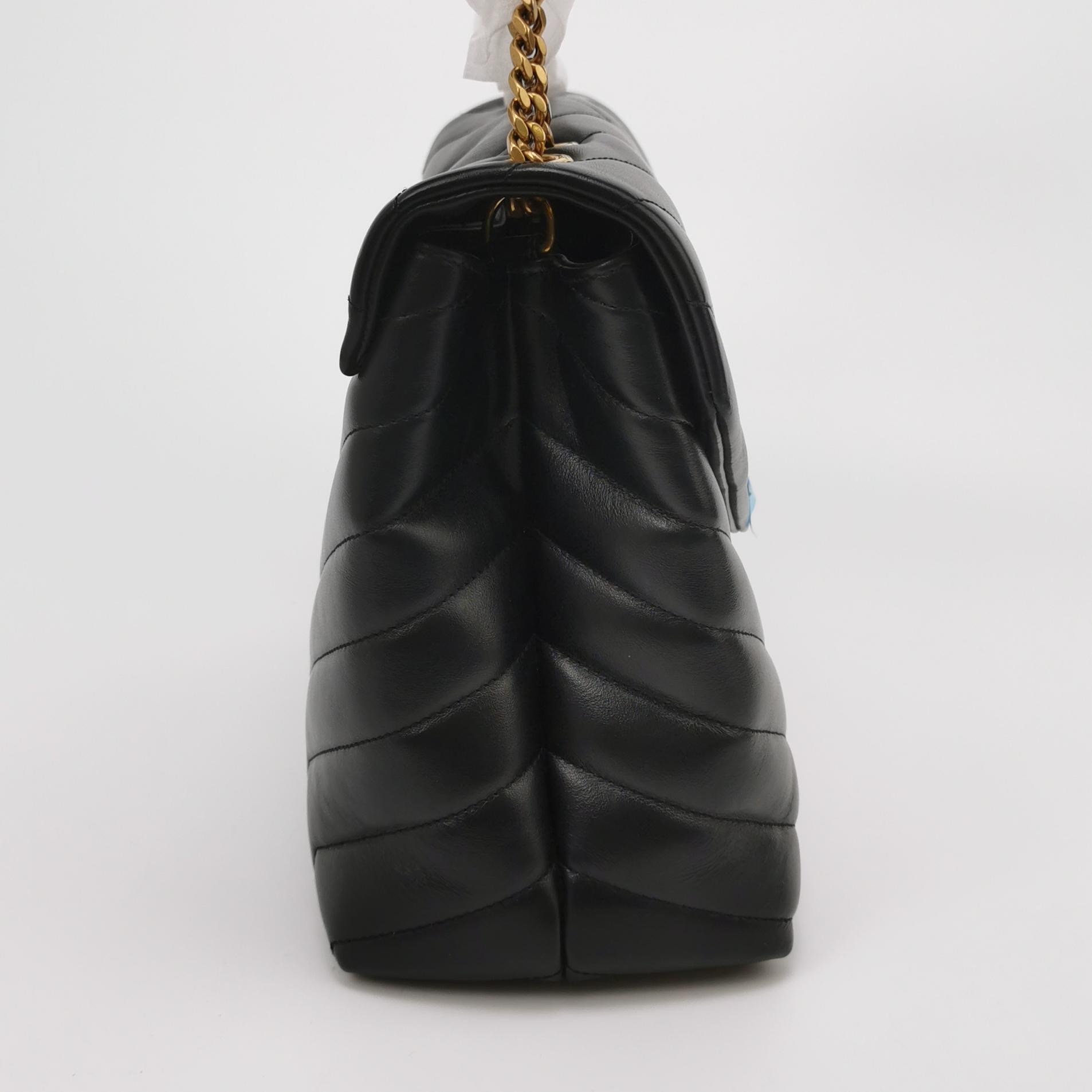 Saint Laurent Loulou Shoulder Bag Matelasse Chevron Leather Medium — photo 4 of 16