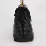 Saint Laurent Loulou Shoulder Bag Matelasse Chevron Leather Medium — thumbnail 4