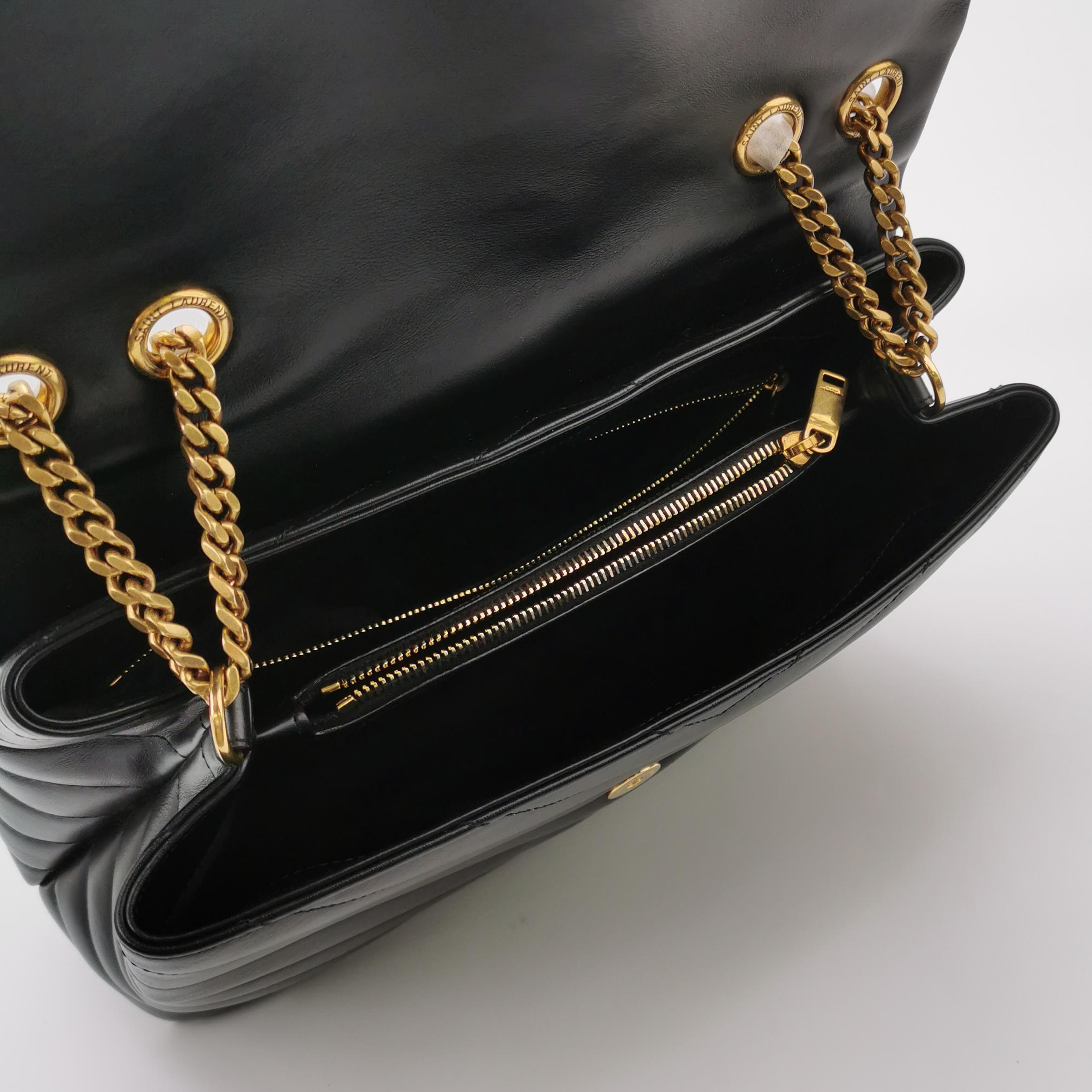 Saint Laurent Loulou Shoulder Bag Matelasse Chevron Leather Medium — photo 7 of 16