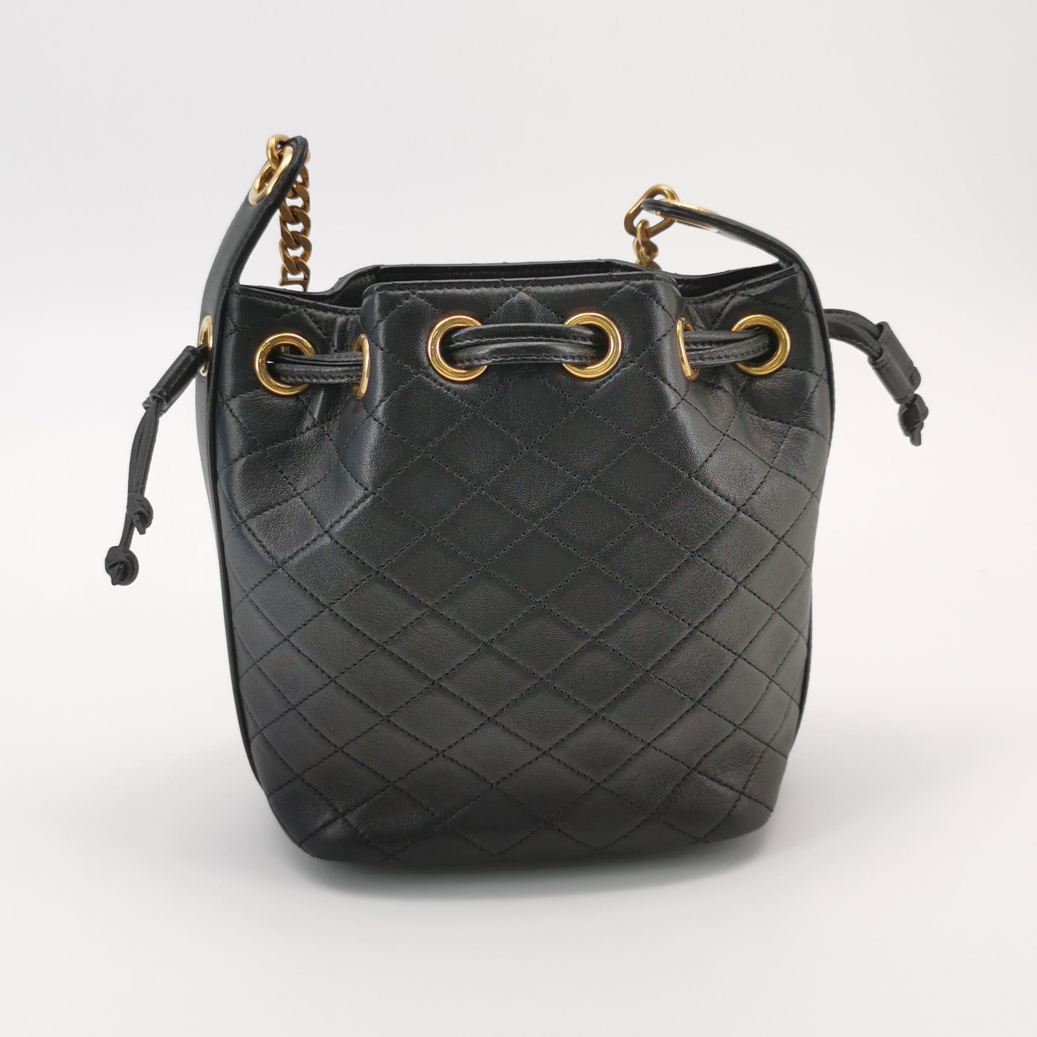 Saint Laurent Cassandre Black Bucket Bag — photo 3 of 15