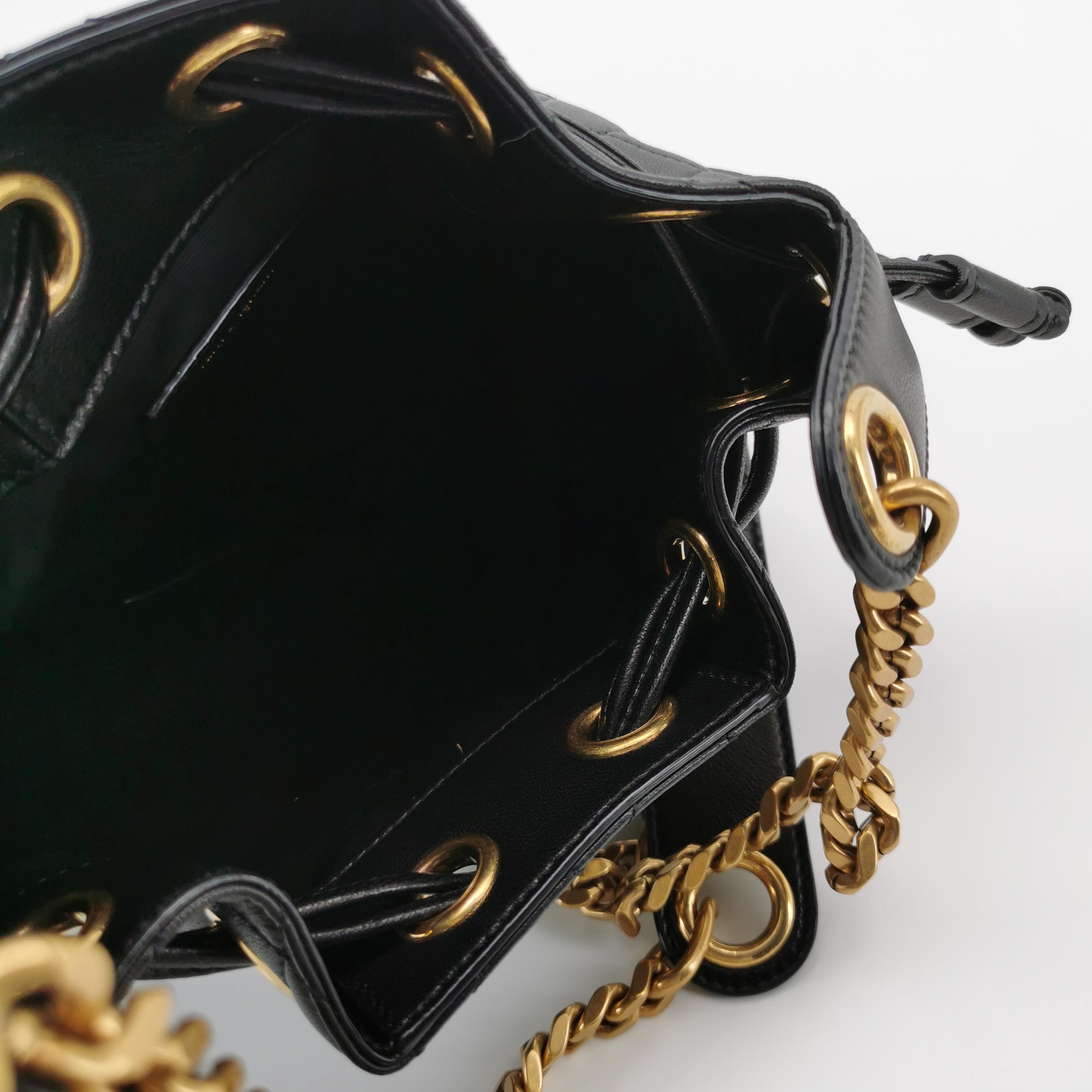 Saint Laurent Cassandre Black Bucket Bag — photo 7 of 15
