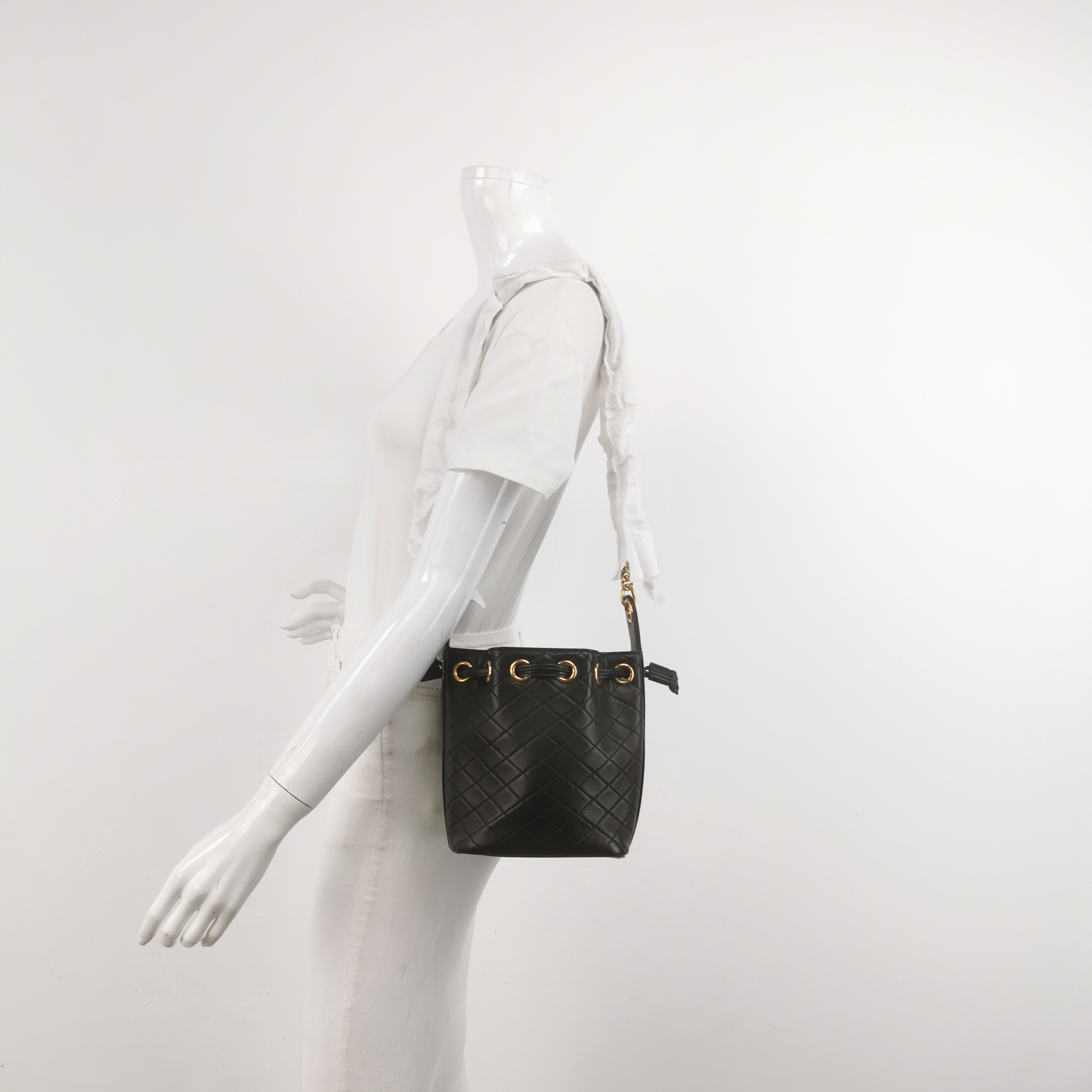 Saint Laurent Cassandre Black Bucket Bag — alternate view