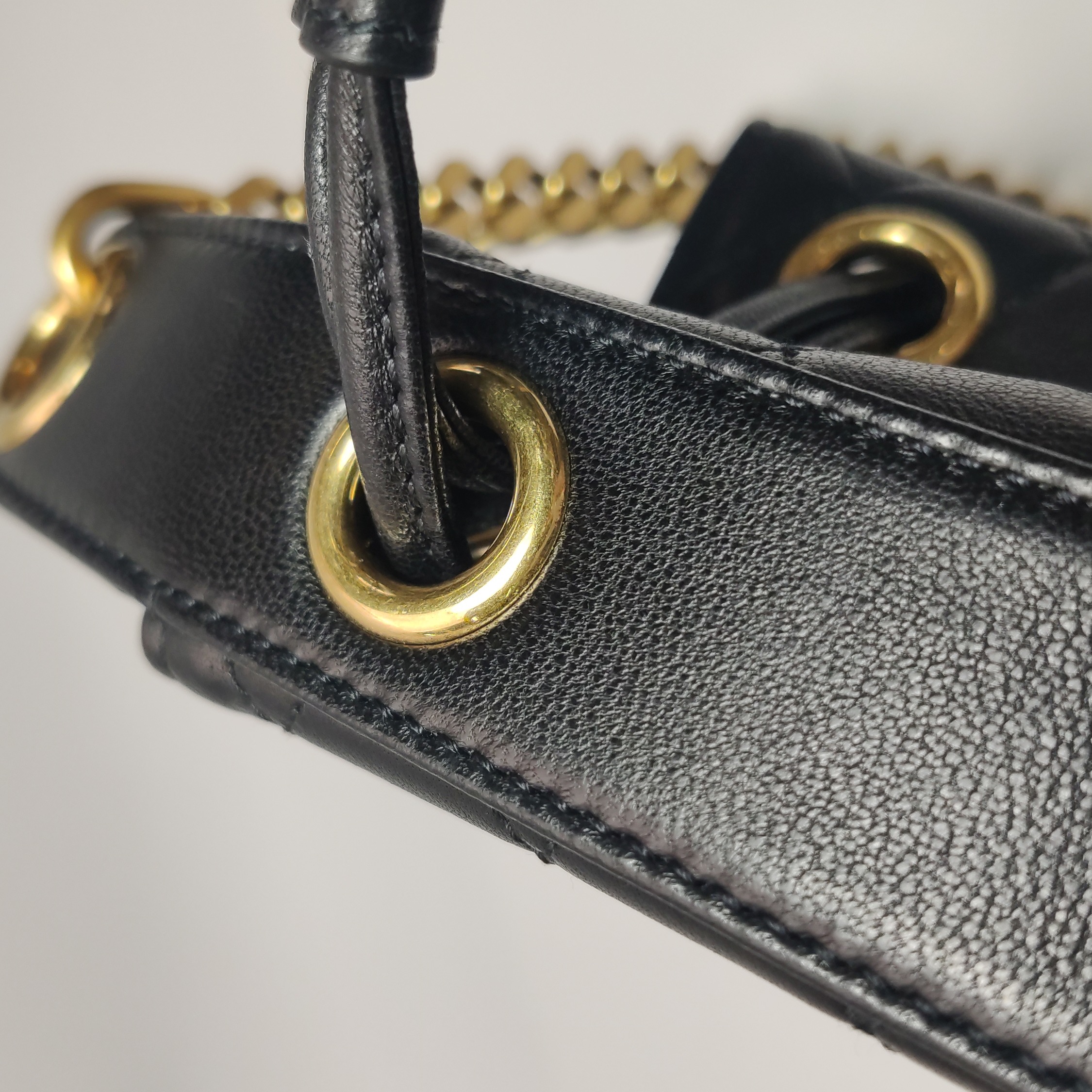 Saint Laurent Cassandre Black Bucket Bag — photo 11 of 15