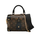 Louis Vuitton(LV) Petite Malle Souple Handbag Monogram Canvas with Leather — thumbnail 1