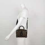 Louis Vuitton(LV) Petite Malle Souple Handbag Monogram Canvas with Leather — thumbnail 2