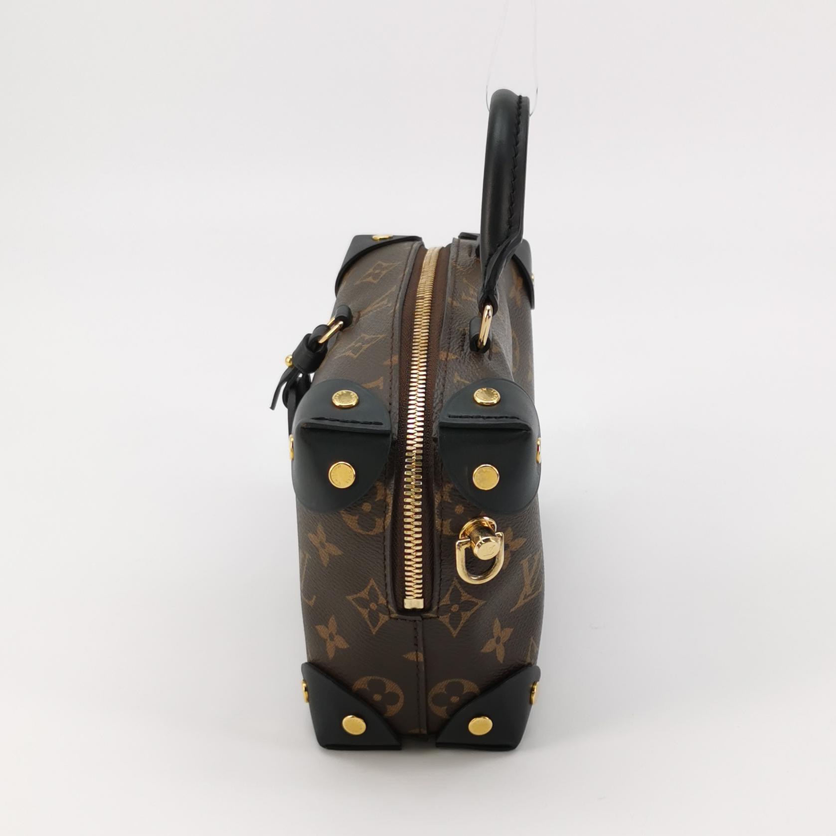 Louis Vuitton(LV) Petite Malle Souple Handbag Monogram Canvas with Leather — photo 4 of 17