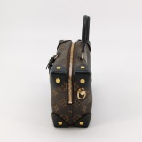 Louis Vuitton(LV) Petite Malle Souple Handbag Monogram Canvas with Leather — thumbnail 4