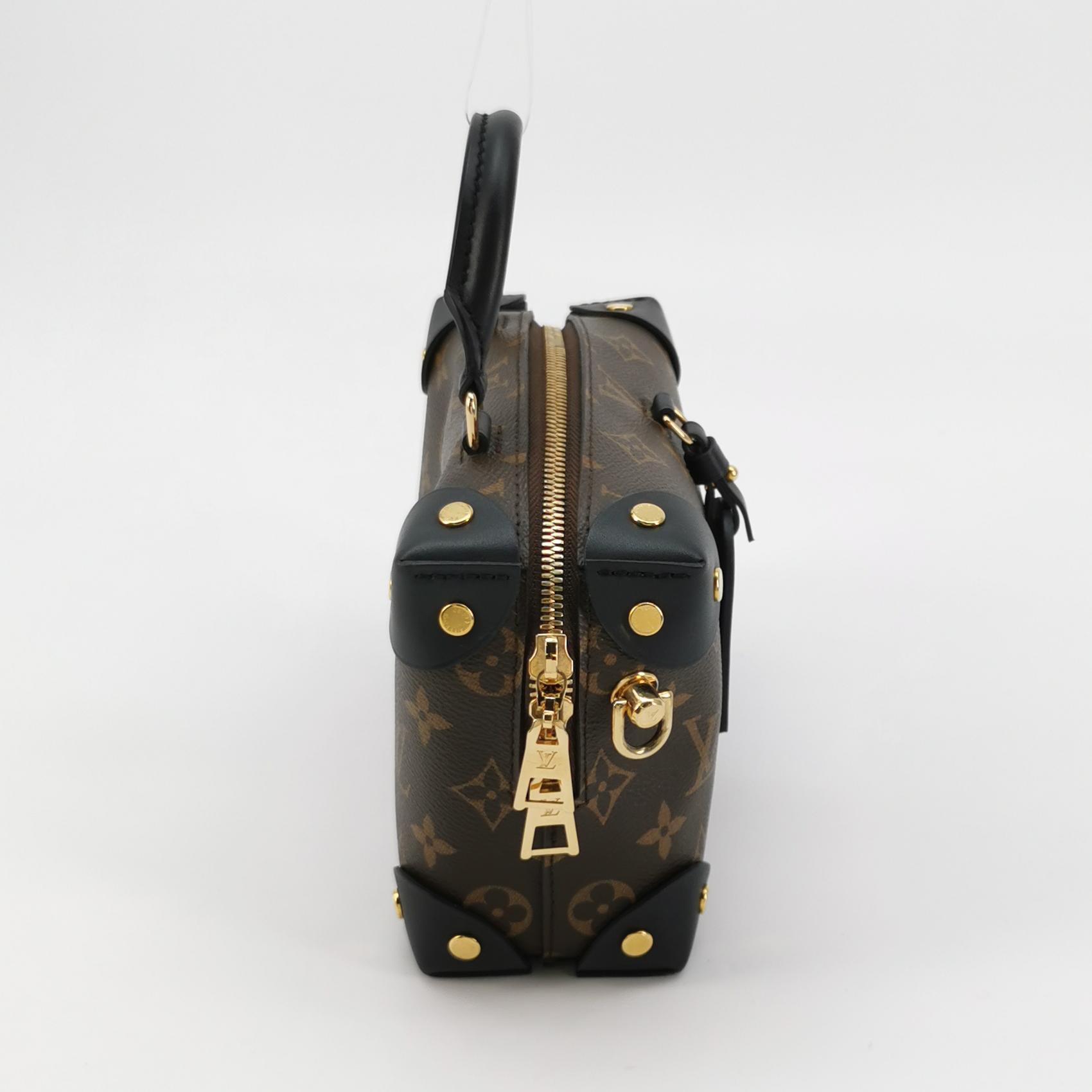Louis Vuitton(LV) Petite Malle Souple Handbag Monogram Canvas with Leather — photo 5 of 17