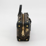 Louis Vuitton(LV) Petite Malle Souple Handbag Monogram Canvas with Leather — thumbnail 5