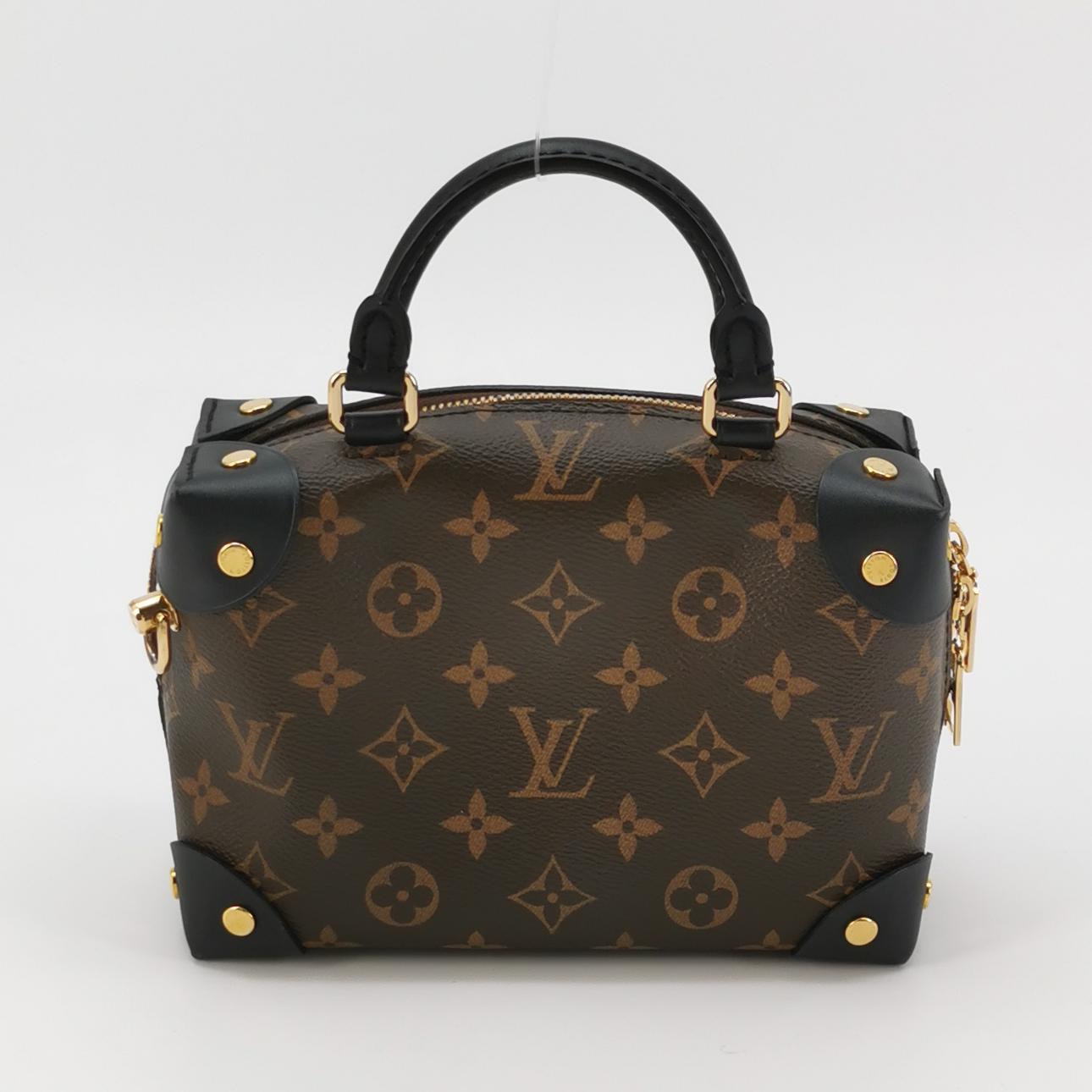 Louis Vuitton(LV) Petite Malle Souple Handbag Monogram Canvas with Leather — photo 3 of 17