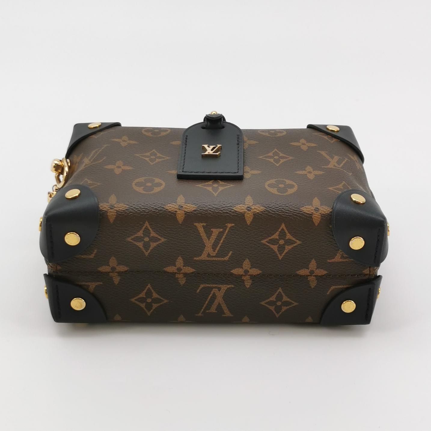 Louis Vuitton(LV) Petite Malle Souple Handbag Monogram Canvas with Leather — photo 6 of 17