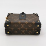 Louis Vuitton(LV) Petite Malle Souple Handbag Monogram Canvas with Leather — thumbnail 6
